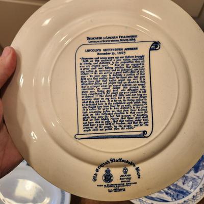 Lot of Collectible Plates Bradford House, 1984 Campbells Winter Olympics Corelle, Vernon Kilns Long Beach Ca., Lincoln's Gettysburg