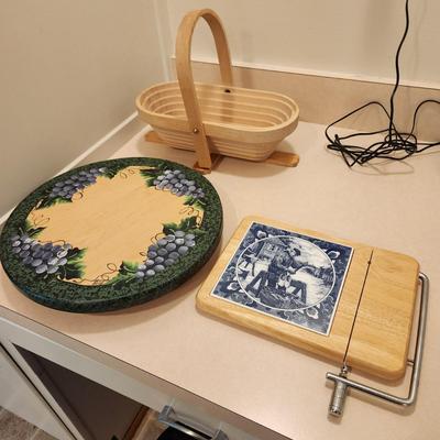 Lazy Susan, Basket tray , Cheese Cutter Tray