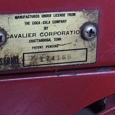 Vintage MCM Two Door Floor Model Coca-Cola Cooler (Cavalier Corporation)
