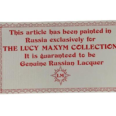 1999 Russian Troika Lacquered Box - Sleigh/Horses from the Lucy Maxym Collection