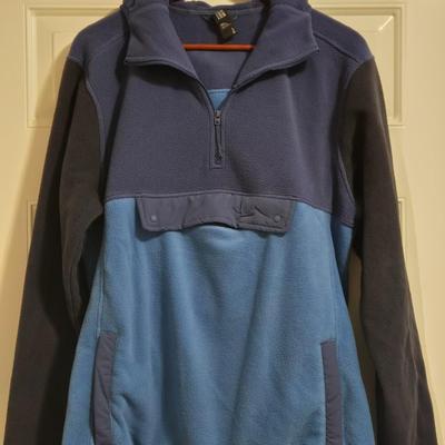 Men's Mountain Hard Wear Blue & Dark Gray Fleece Pull Over