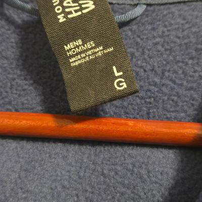Men's Mountain Hard Wear Blue & Dark Gray Fleece Pull Over