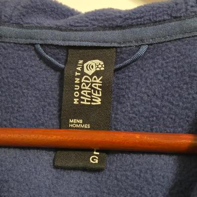 Men's Mountain Hard Wear Blue & Dark Gray Fleece Pull Over