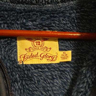 Faded Glory Blue Soft Fuzzy Jacket