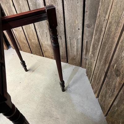 Louis Style Mahogany Full Moon Converts to Half Moon Side Table