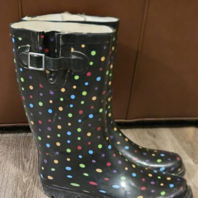 Polka Dot Rubber Boots