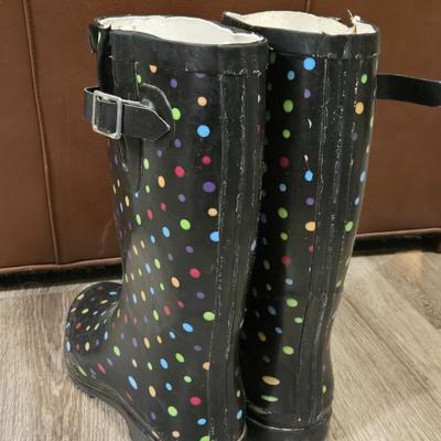 Polka Dot Rubber Boots