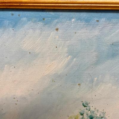 Framed Art: Country Barn on Field