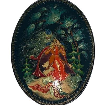 Vintage Russian Lacquered Box - Folklore, Haunted Forest