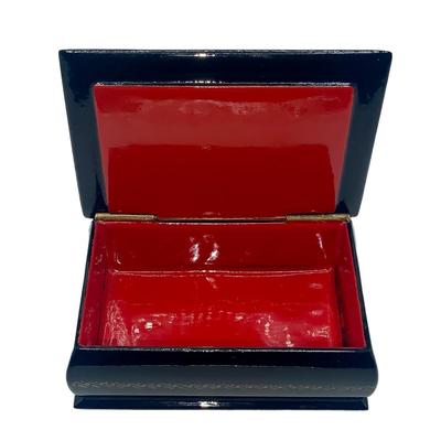 Vintage Russian Troika Hinged Lacquered Box - Horses/Sleigh
