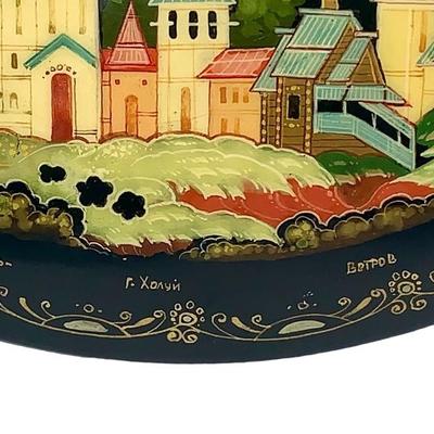 Vintage Russian Lacquered Box - Cathedral