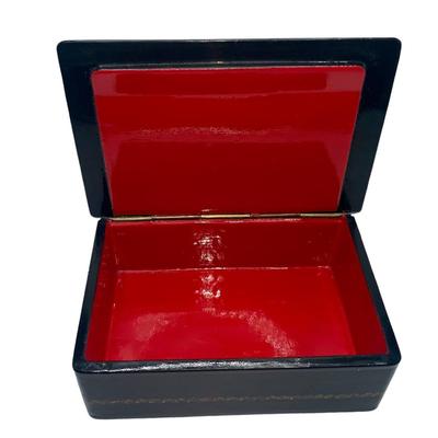 Vintage Hinged Lacquered Russian Box - Lucy Maxym Collection