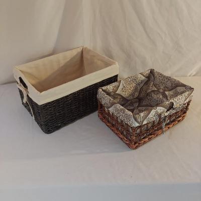 Four Wicker Storage Baskets (L-BBL)