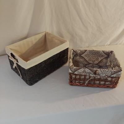 Four Wicker Storage Baskets (L-BBL)
