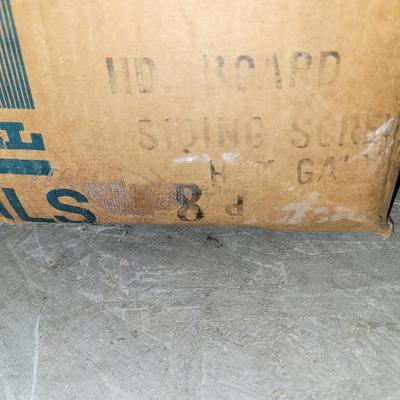 Two partial boxes 2.5" nails and a bag of 2" galvanized