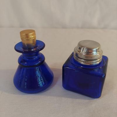 Blue Glass Bottles and Canisters (L-BBL)