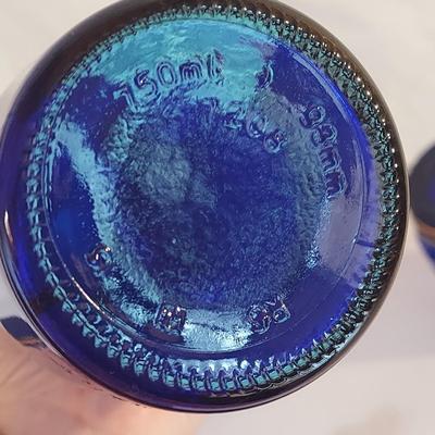 Blue Glass Bottles and Canisters (L-BBL)
