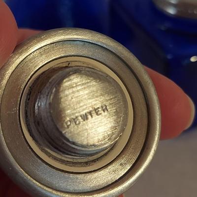 Blue Glass Bottles and Canisters (L-BBL)