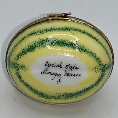 Limoges Watermelon Trinket Box - France