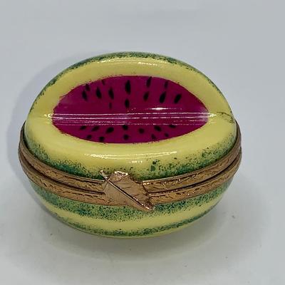 Limoges Watermelon Trinket Box - France