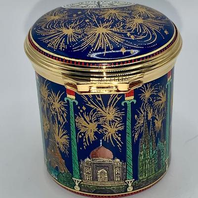 New Years 2000 Halcyon Days Trinket Box