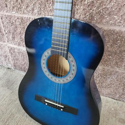 BC Blue Acoustic Guitar & Nylon Carry Bag