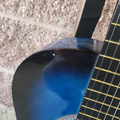 BC Blue Acoustic Guitar & Nylon Carry Bag