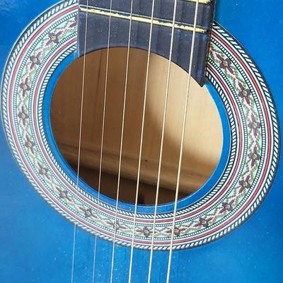 BC Blue Acoustic Guitar & Nylon Carry Bag