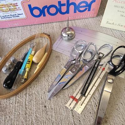 Home Serger Sewing Machine, Threads + Accessories