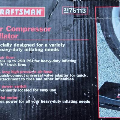 New in the Box Craftsman 12 Volt 250 psi Air Compressor