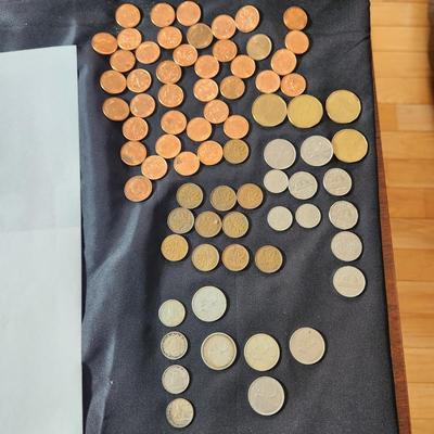 Canadian Coins Lot Pennies, Silver Dimes, Quarters