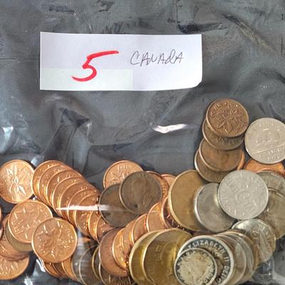 Canadian Coins Lot Pennies, Silver Dimes, Quarters