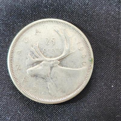 Canadian Coins Lot Pennies, Silver Dimes, Quarters