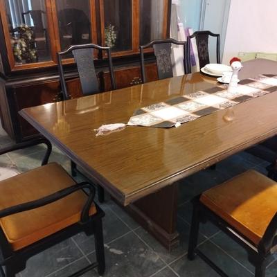 Vintage Asian Dining Table and Chairs