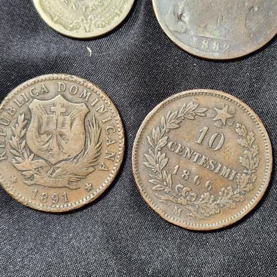 Very Large Coin Lot from Around the World 1800's 1900's