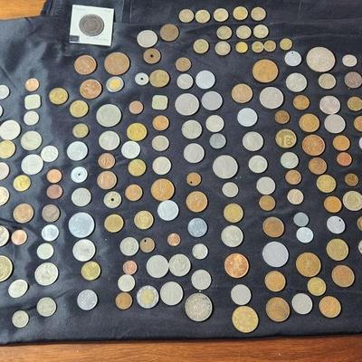 Very Large Coin Lot from Around the World 1800's 1900's