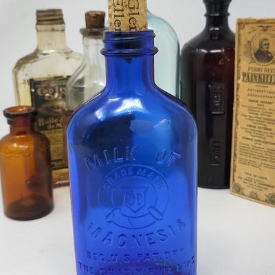 Antique Shaving Accessories & Medicine Bottles