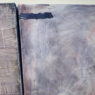 Mixed Media Original Art on Canvas: The Times They Are A-Changin (2B-HS)