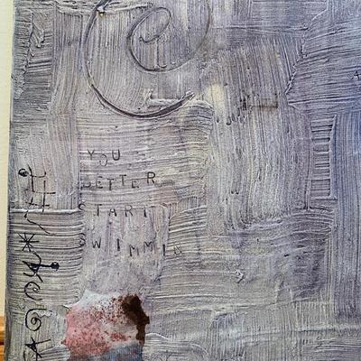 Mixed Media Original Art on Canvas: The Times They Are A-Changin (2B-HS)