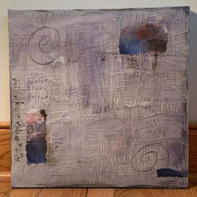 Mixed Media Original Art on Canvas: The Times They Are A-Changin (2B-HS)