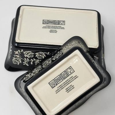 Two Glazed Ceramic Baking/Loaf Pans