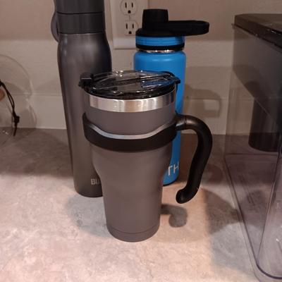 BRITA WATER PURIFIER W/SPIGOT, FILTER AND WATER BOTTLES