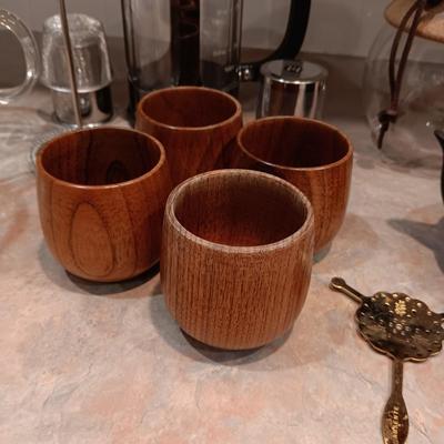 FRENCH COFFEE PRESS, CAST IRON TEAPOT AND OTHER COFFEE ITEMS