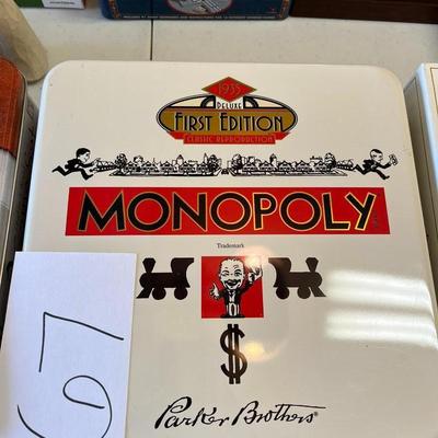 1935 First Edition Deluxe Monopoly In Metal Container
