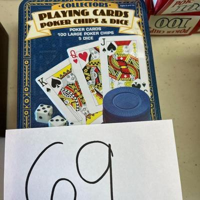 Collectors Playing Cards Poker Chips & Dice