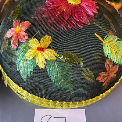 3 Pieces - Hand Stitched Floral Food Cover