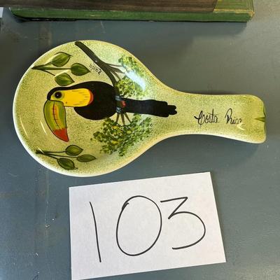 Costa Rica Parrot Spoon Holder