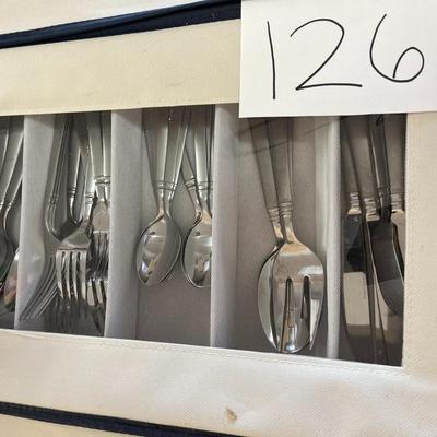 45 Piece Stainless Steel Siverware Set
