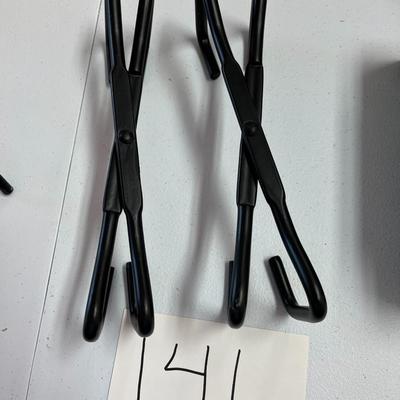 2 Black Metal Stands2 Black Metal Stands