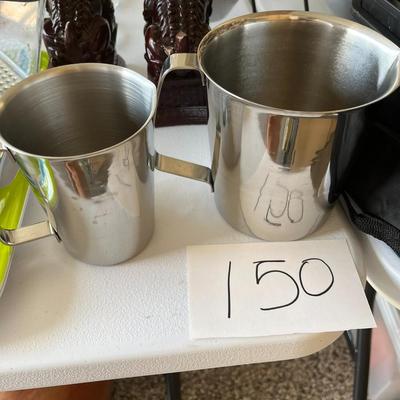 2 Stainless Steel Milk Frothing Pitchers